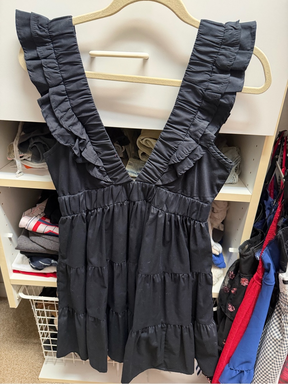Abercrombie & Fitch Black Ruffle Mini Dress